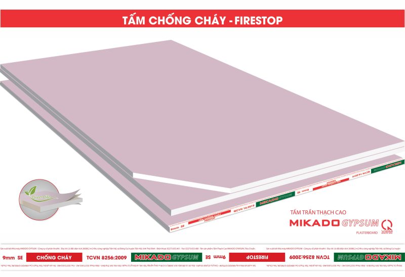 TẤM TRẦN THẠCH CAO CHỐNG CHÁY
