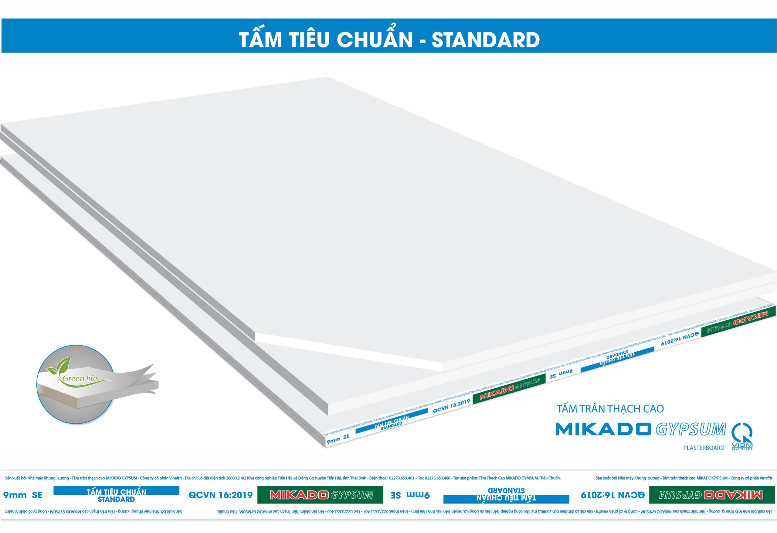 TẤM TRẦN THẠCH CAO TIÊU CHUẨN